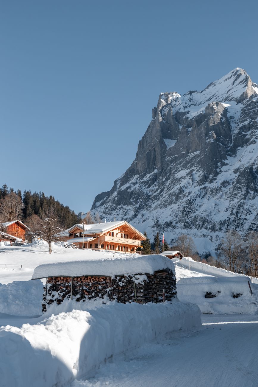 Swiss Alps Winter Lodge